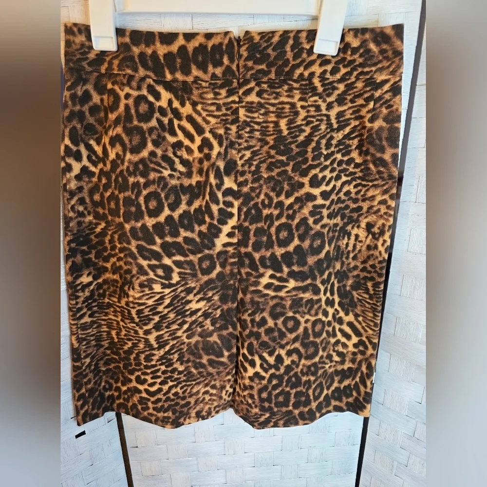 VIEW Leopard Denim Skirt